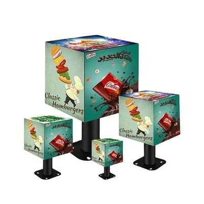 Full Color 5 Sides HD Magic Cube LED Display с запечатанным железным шкафчиком
